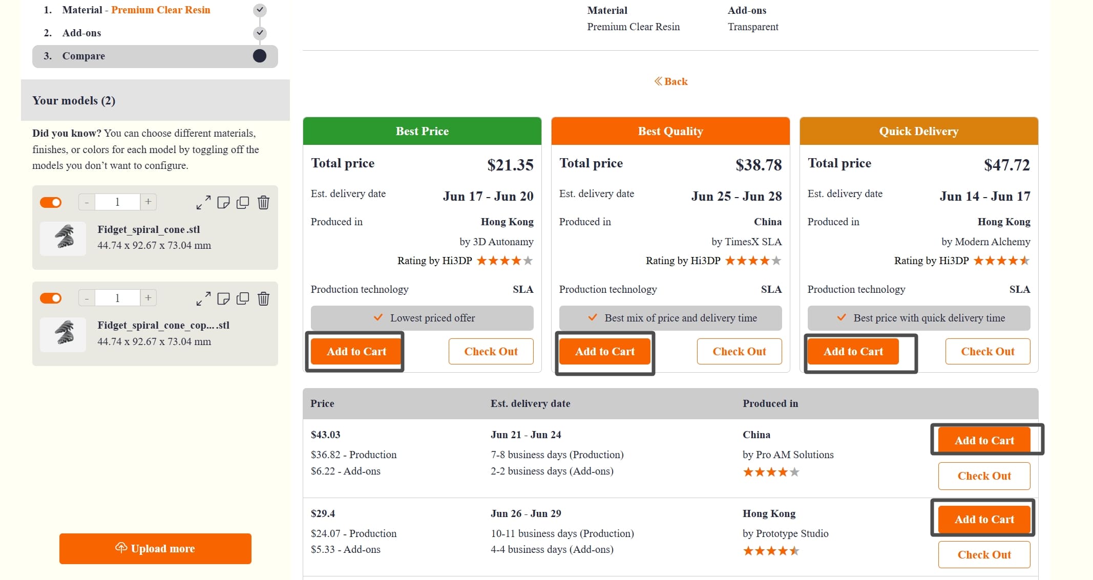 add to cart_hi3dp platform